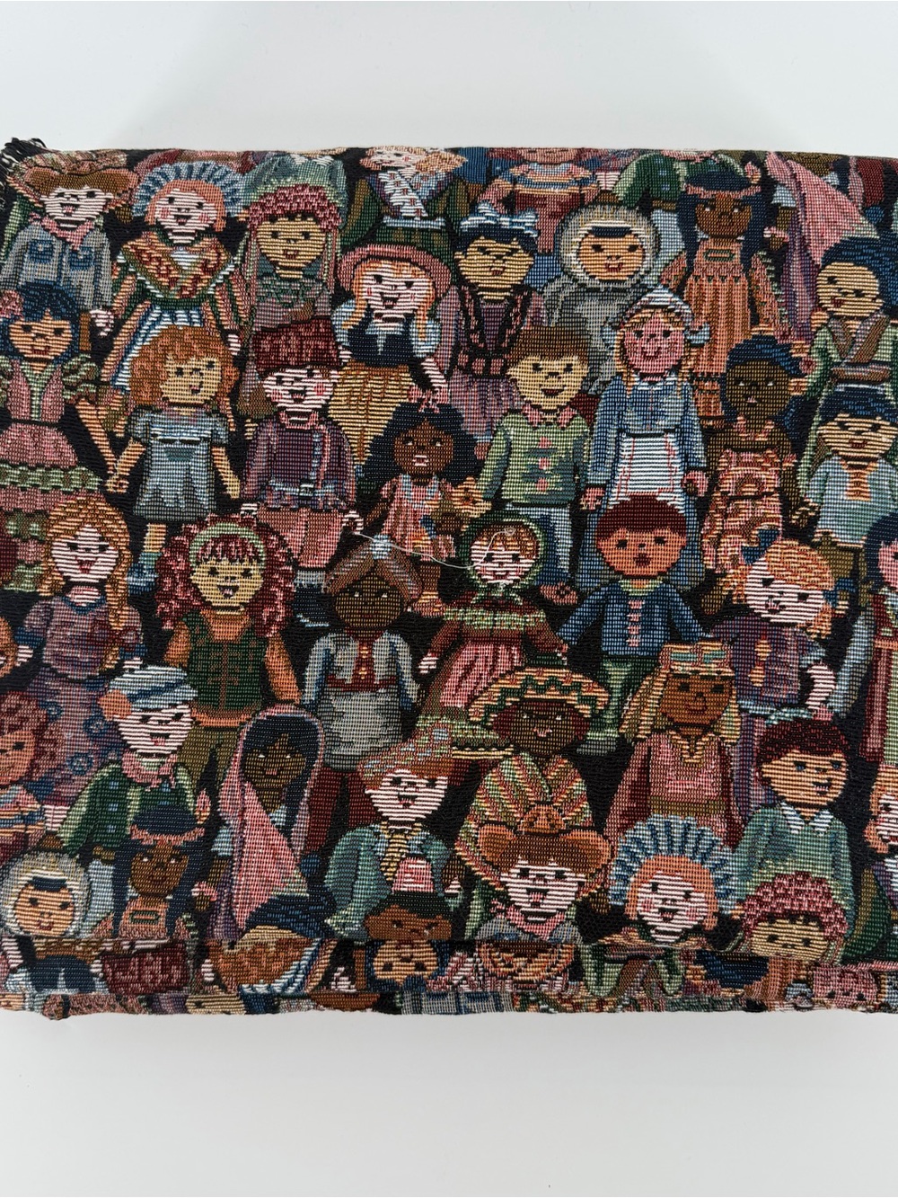 2.5 Yards Vintage Children of the World Tapestry Fabric - Picture 2 of 4